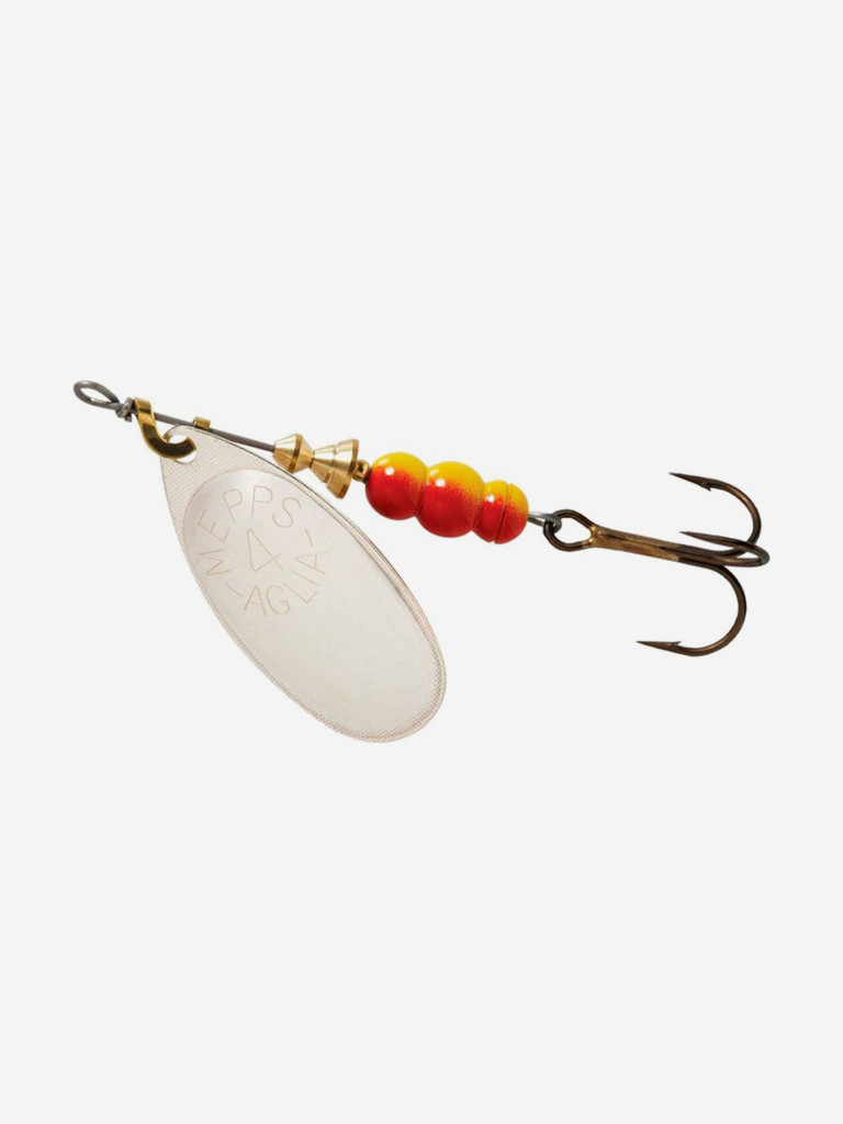 Блесна для рыбалки вертушка Mepps AGLIA 4, Silver, комплект из 5 штук