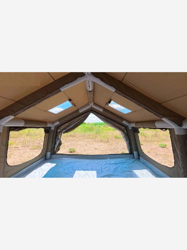 Надувная палатка Coody 13.68 Pro Army Green, 5–7 человек, 13.6 м², модульная система HUB