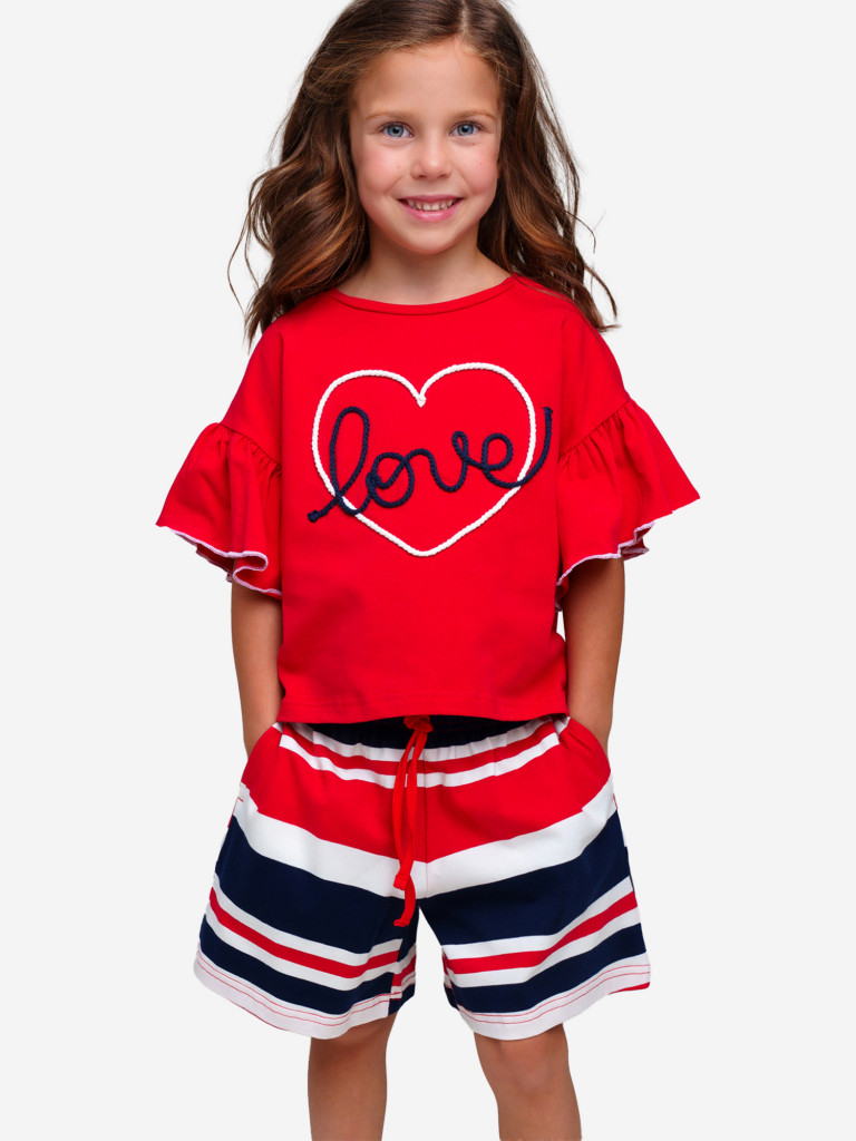 Комплект Playtoday для девочки: футболка, шорты