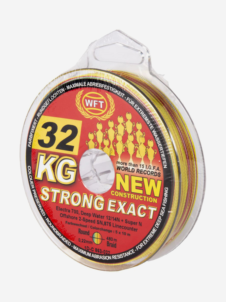 Шнур плетёный WFT KG STRONG EXACT ELECTRA 700 Multicolor 480/022