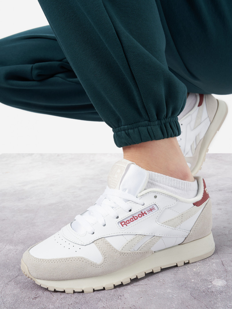 фото Кроссовки женские reebok classic leather, белый