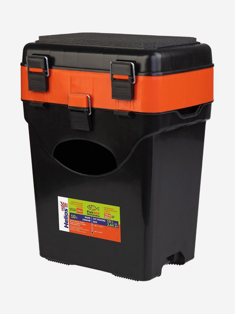 Ящик рыболовный зимний FishBox (10л) оранжевый Helios