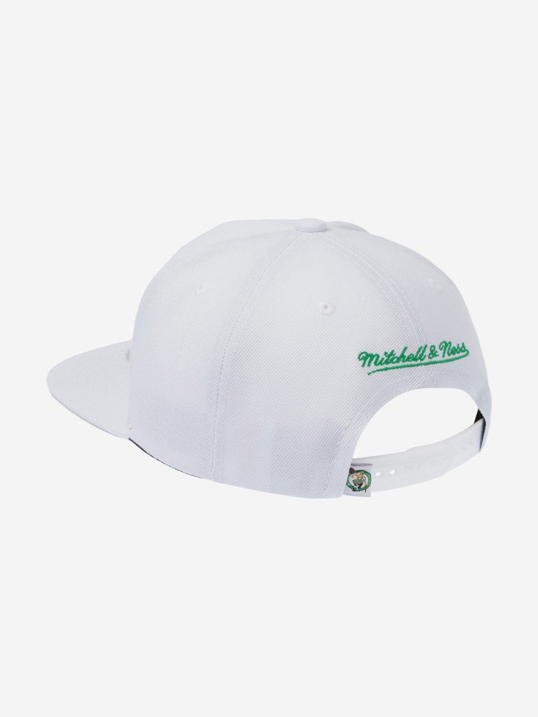 Бейсболка с прямым козырьком MITCHELL NESS HS10387-BCEWHIT Boston Celtics NBA (белый)