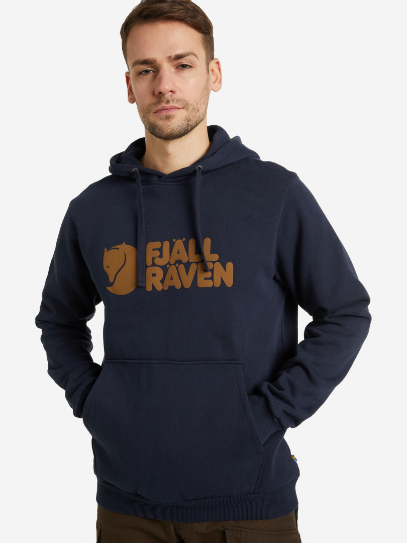 фото Худи мужская fjallraven logo, синий