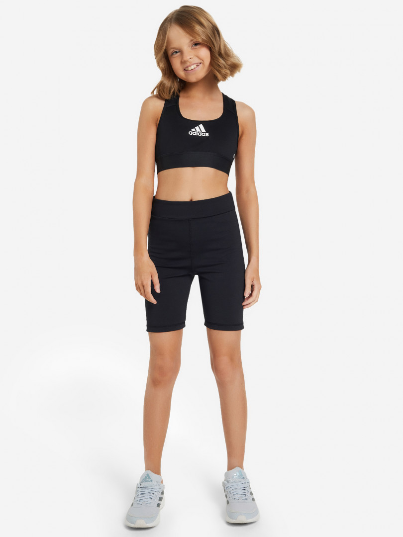 Спортивный топ бра для девочек adidas 28911370299 Черный, размер 128, фото 3