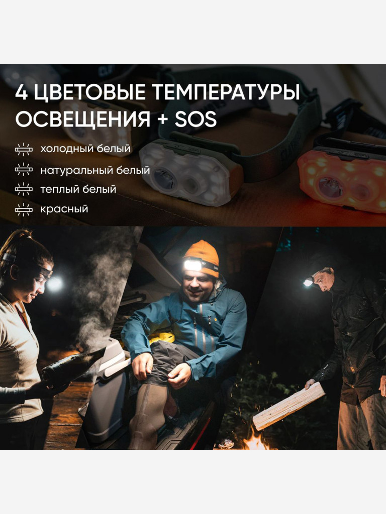 Фонарь налобный CLAYMORE Heady+ Diffused Red