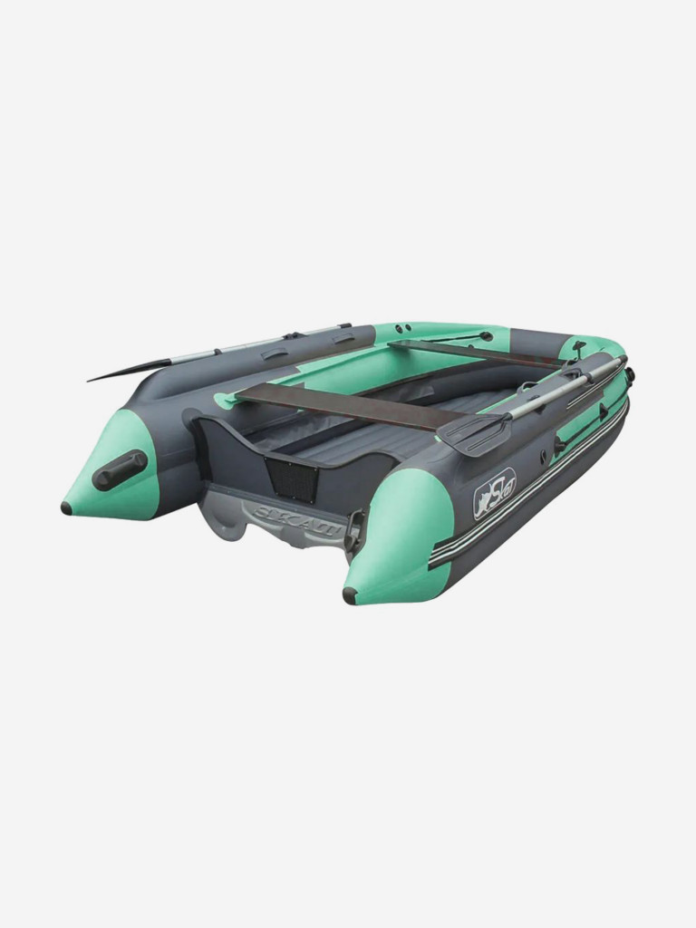 Лодка Reef Skat Triton (Риф Скат Тритон) 370 NDFi с интегрированным фальшбортом, серо-бирюзовая