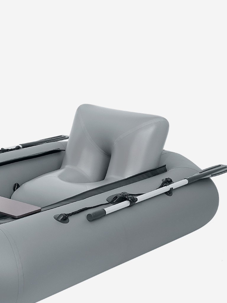 Надувное кресло в лодку ПВХ серое