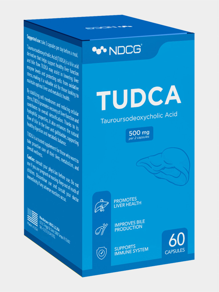 TUDCA Тудка (тауроурсодезоксихолевая кислота) NDCG, 500 мг, 60 капсул