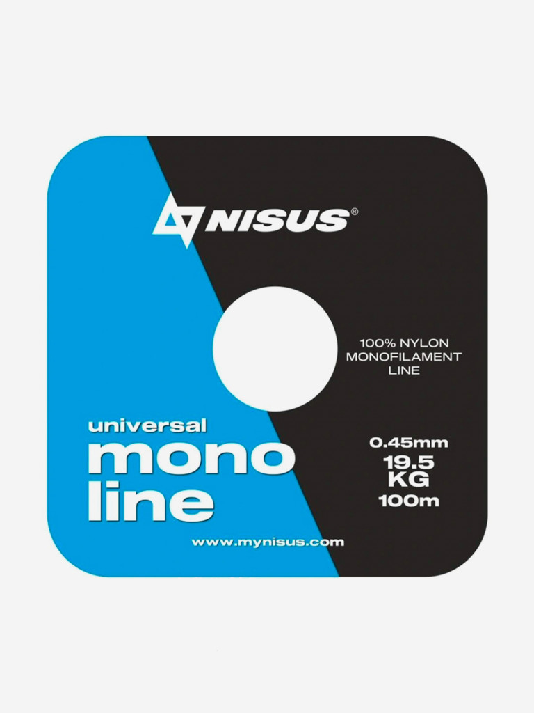 Леска для рыбалки Nisus MONOLINE Nylon 0,45мм, 100м, 19,5кг, голубой