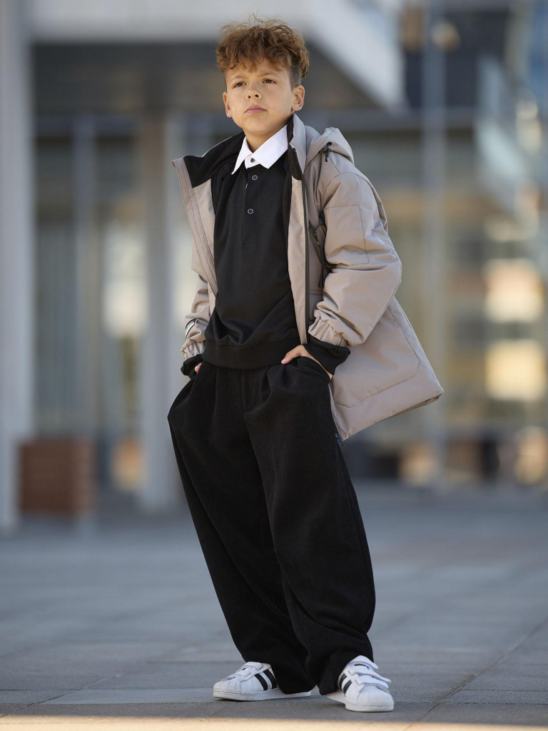 Куртка утепленная для мальчика batik Брюс природный серый