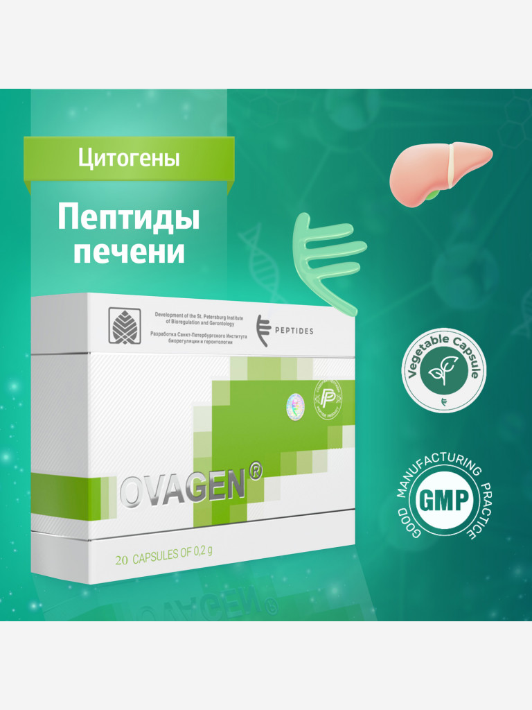 Оваген 60 капсул - Пептиды печени