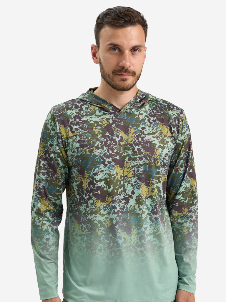 Лонгслив мужской Extreme Fishing ADD-G706H для рыбалки, с капюшоном, UPF50+ с защитой от насекомых