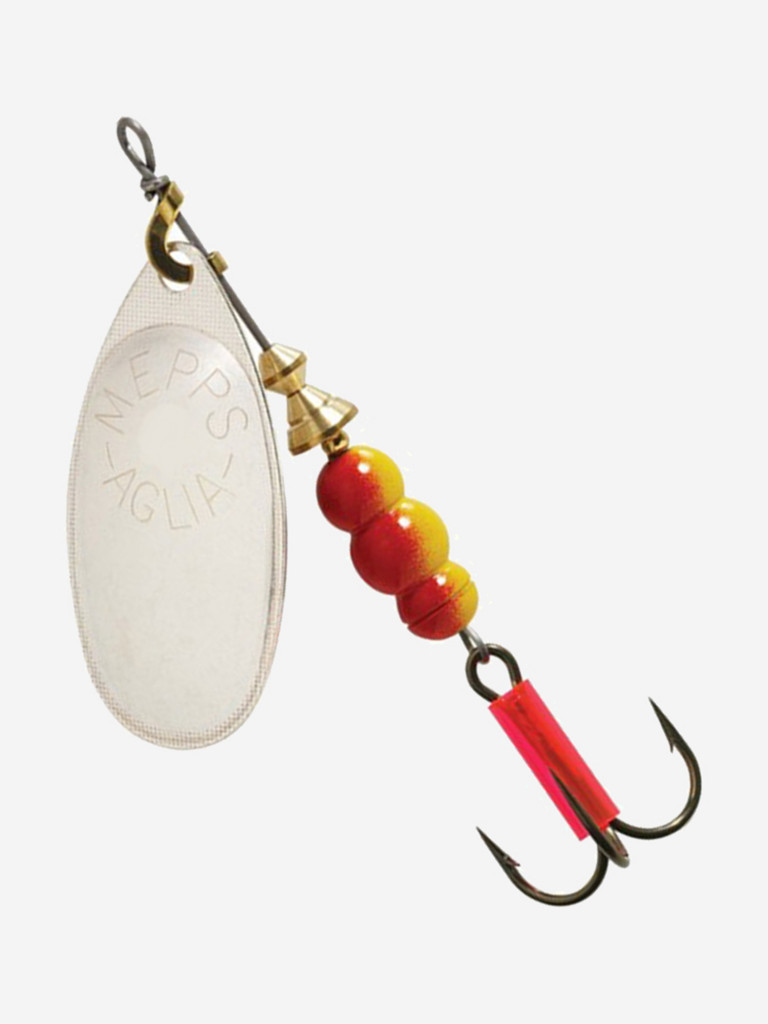 Блесна для рыбалки вертушка Mepps AGLIA 5, Silver, комплект из 5 штук