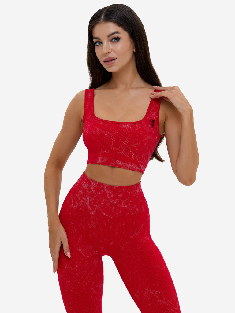 Лосины женские Bona Fide: Marble Leggings "Red"