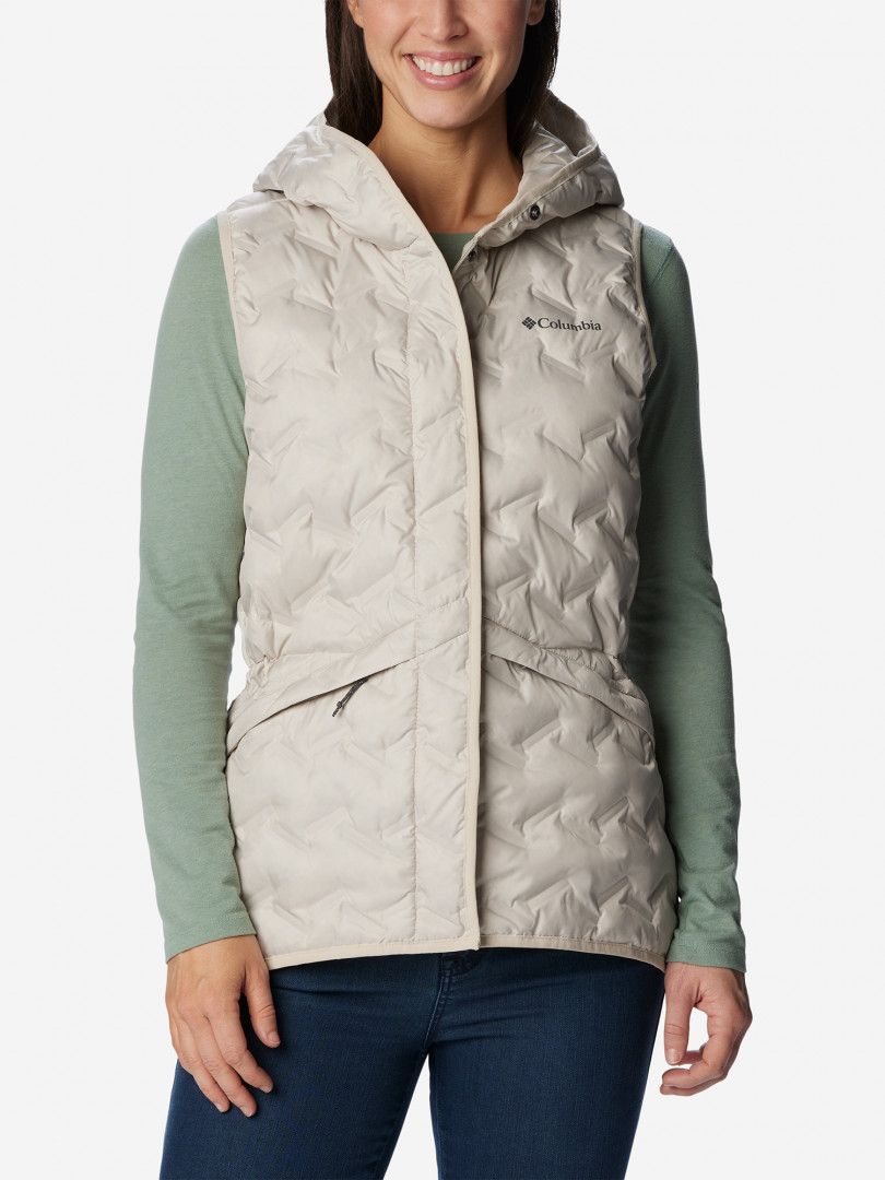 Жилет пуховый женский Columbia Delta Ridge II Down Hooded Vest, Бежевый