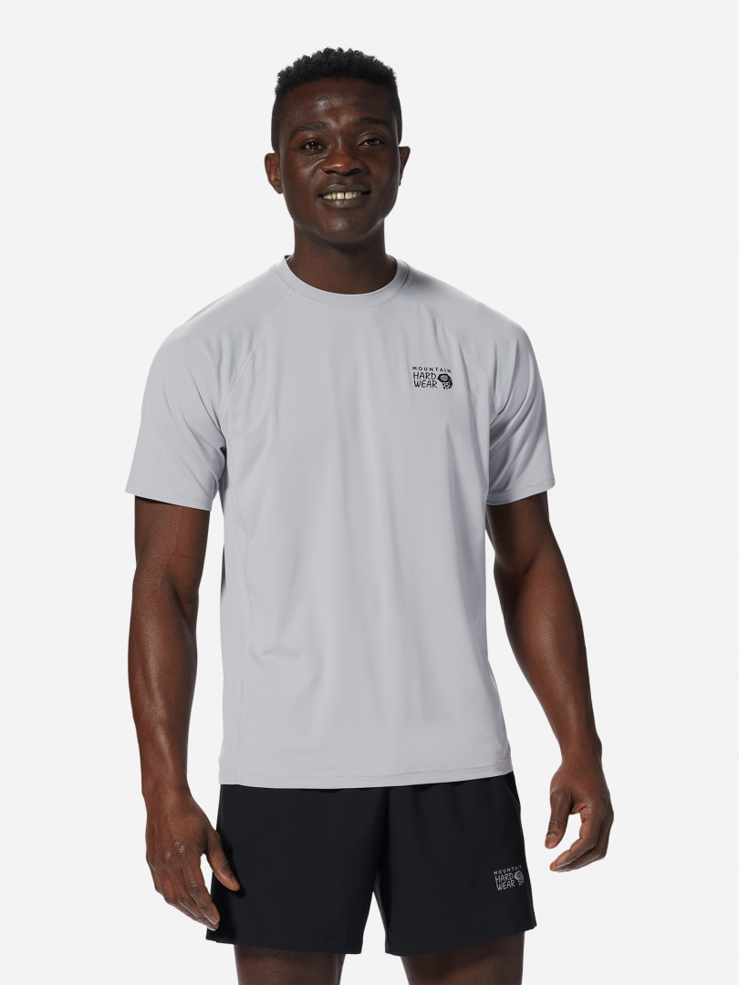 фото Футболка мужская mountain hardwear crater lake short sleeve, серый