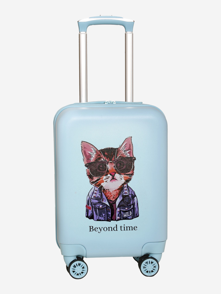 Чемодан детский BEYOND TIME G204 Кот в очках голубой