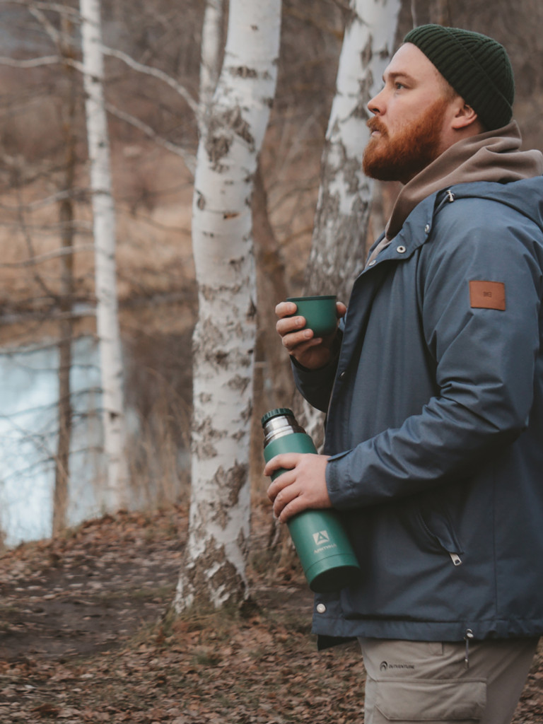 Термос вакуумный Арктика 1 л, хвоя