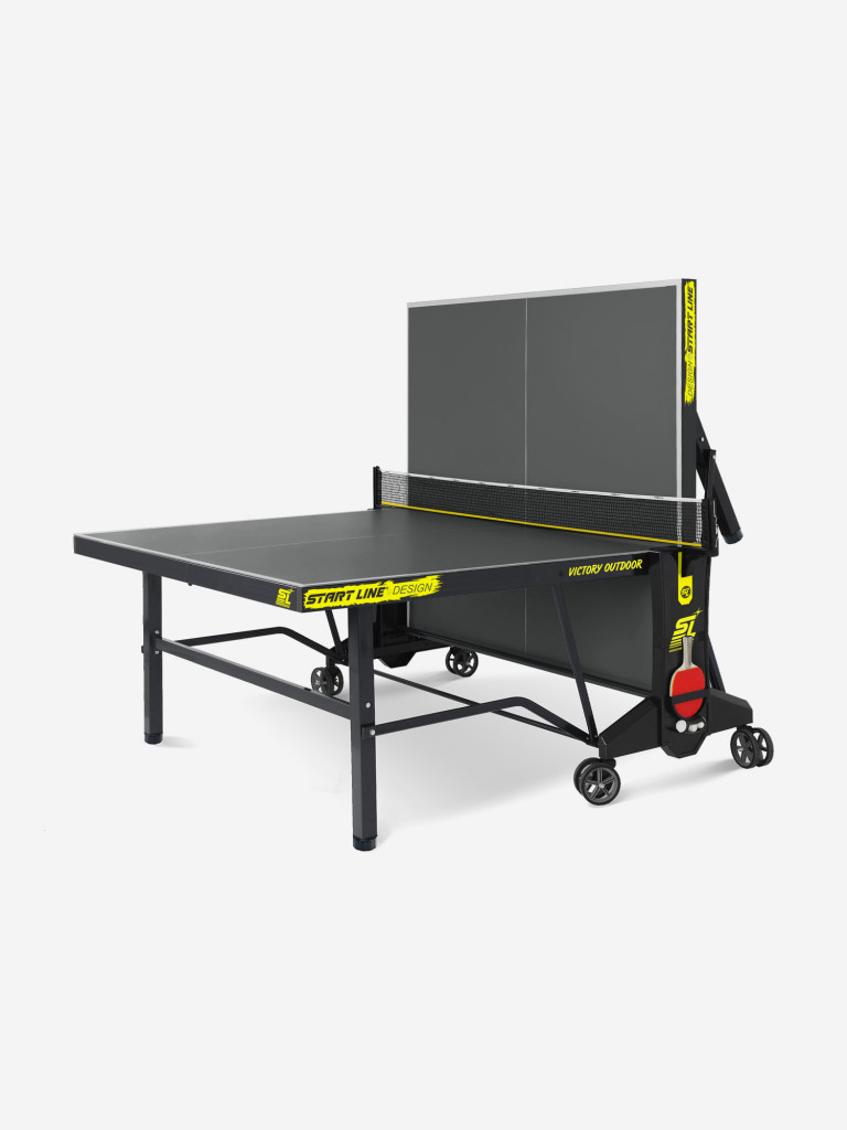 Стол теннисный Start Line VICTORY DESIGN 6 Всепогодный , для улицы, с колесами, сеткой