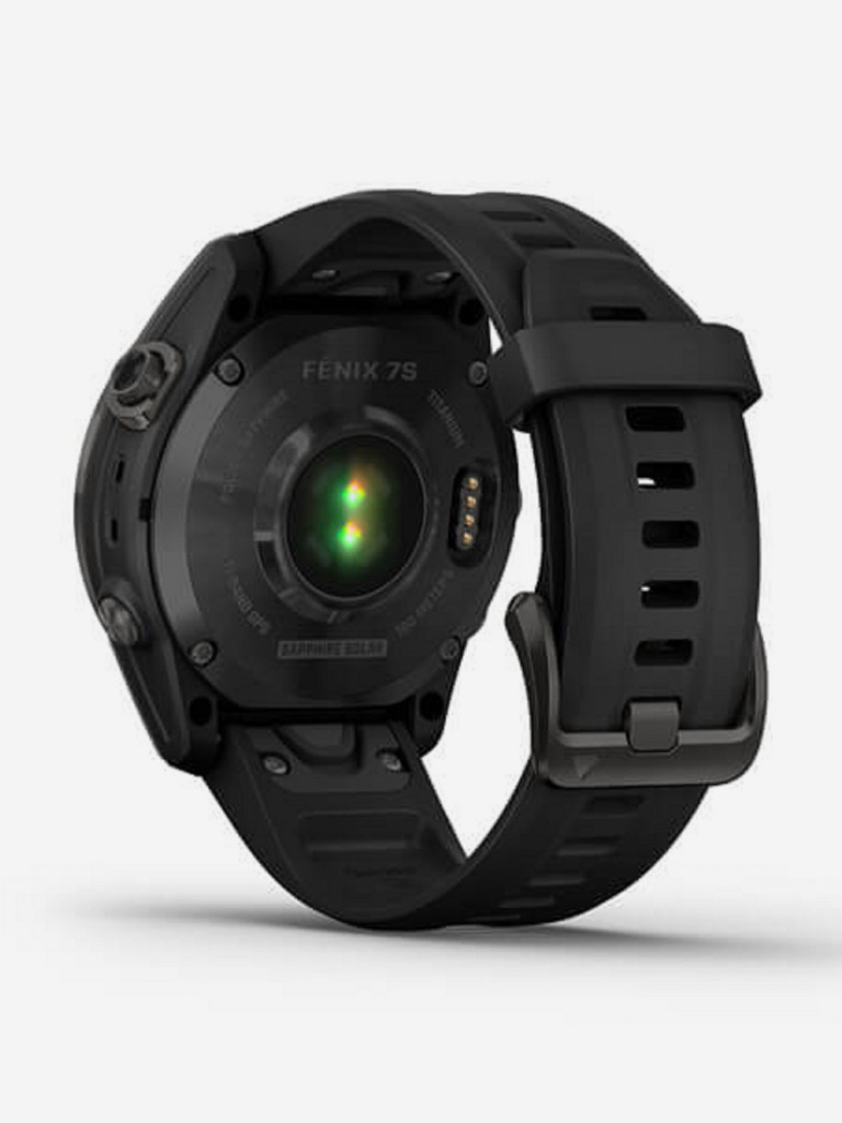 Часы Garmin Fenix 7S Sapphire Solar, титановый угольно-серый, сапфировое стекло Power Sapphire с технологией солнечной зарядки 010-02539-25