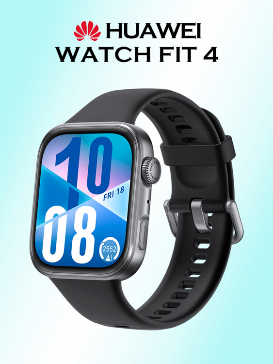 Умные часы HUAWEI Watch Fit 4, черные