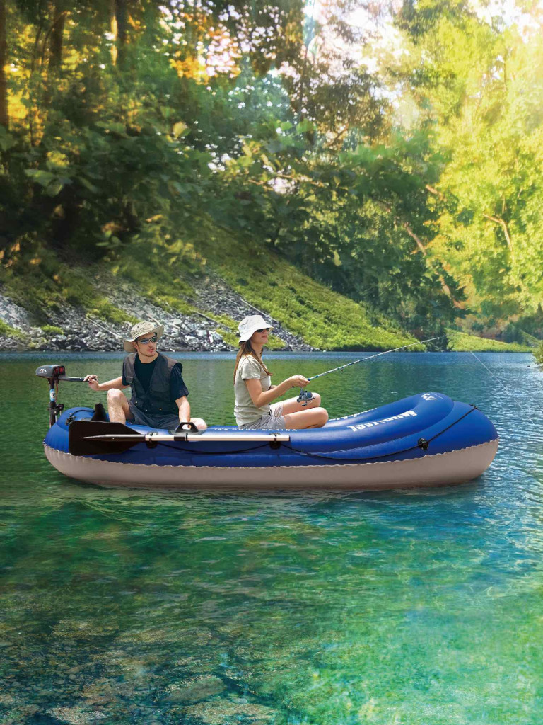 Лодка надувная AQUA MARINA BT-88822 WILDRIVER, 2+1-местная, насос, весла, транец, до 225кг
