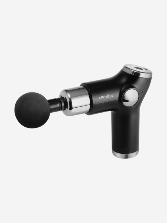 Электромассажёр Centek CT-2601 (пистолет) 30Вт, 4 насадки, 6 режимов, Li-ion 1800 мАч, 1800-3200 об.