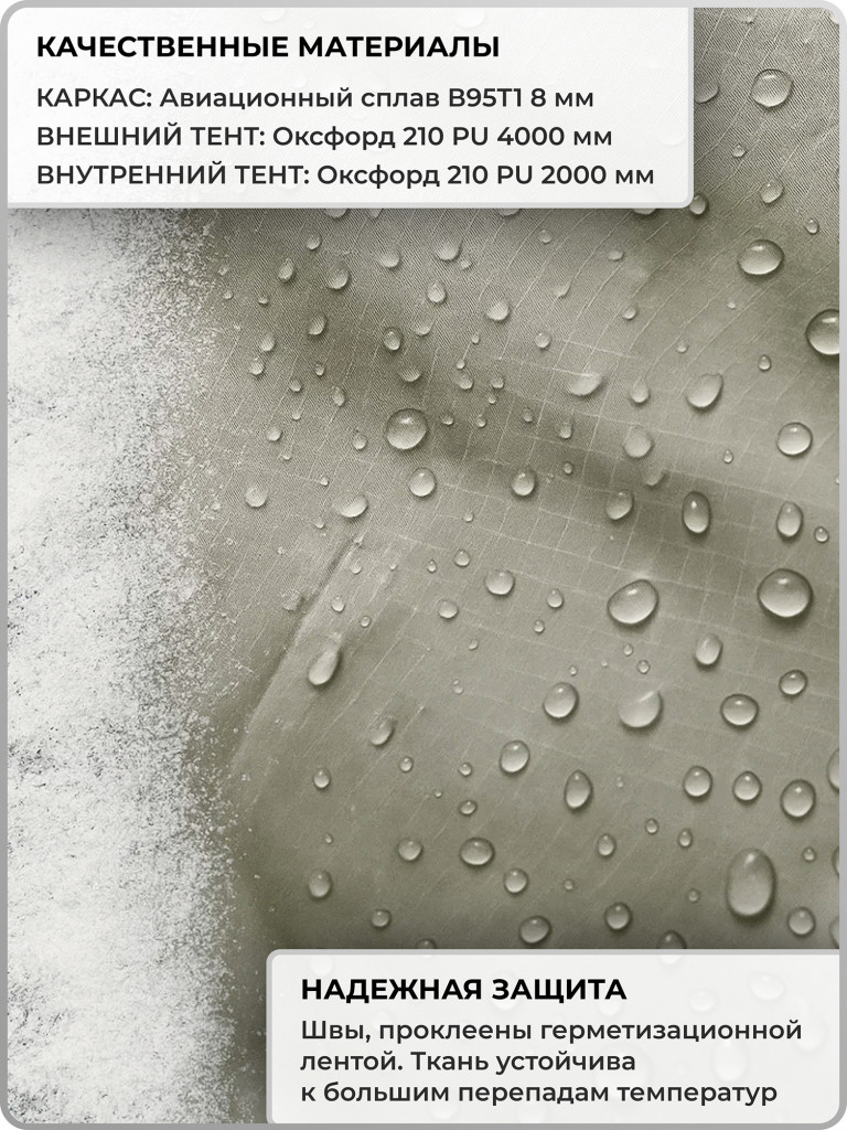 Палатка всесезонная МФП-5 Берег Хаки двухслойная