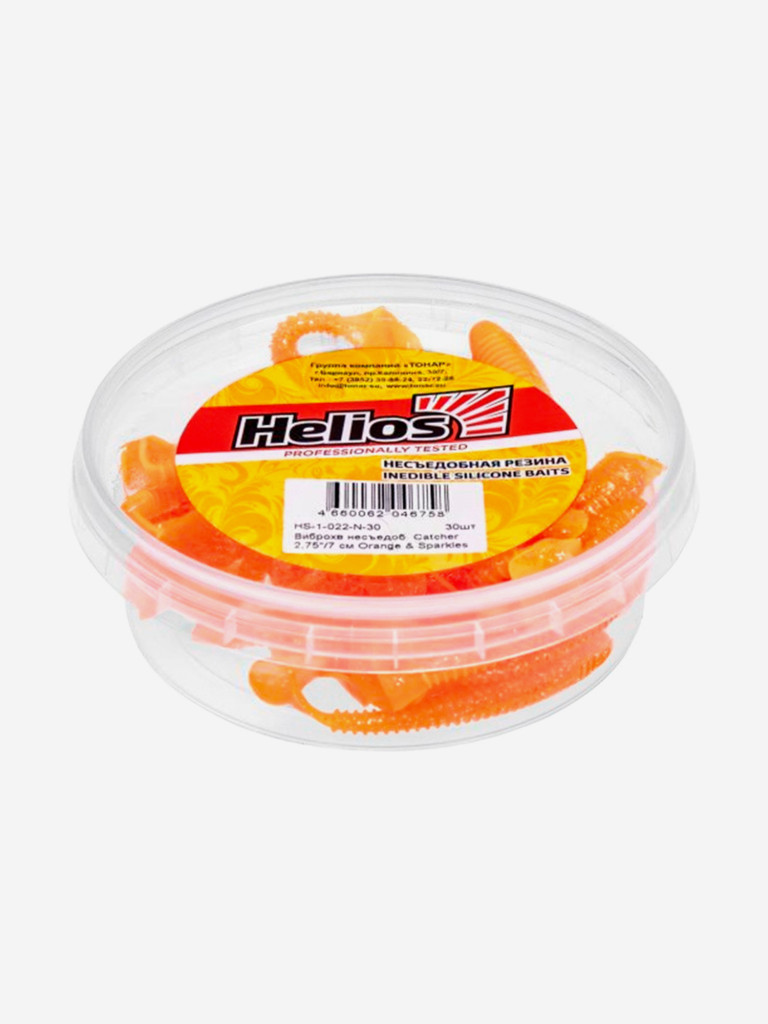 Мягкая приманка Helios Catcher, 2,75'' / 7 см, Orange & Sparkles, 30 шт (HS-1-022-N-30)