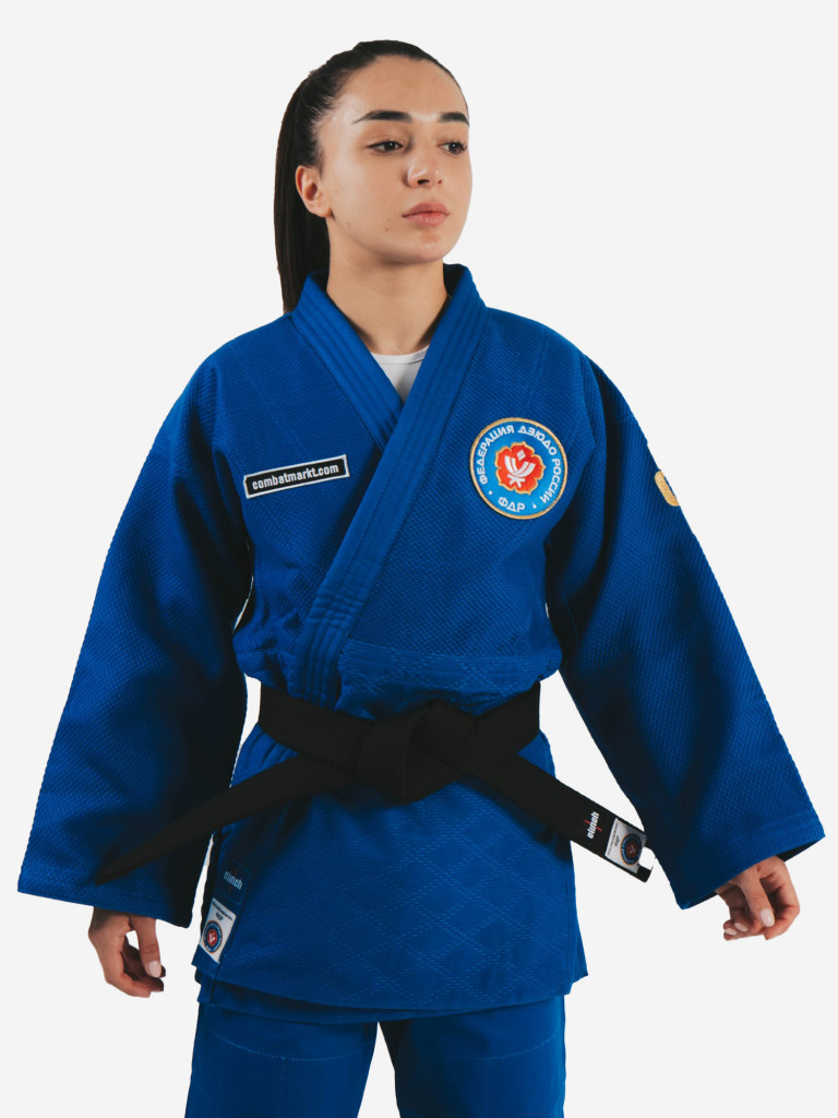 Кимоно для дзюдо подростковое Clinch Judo Gold FDR синее