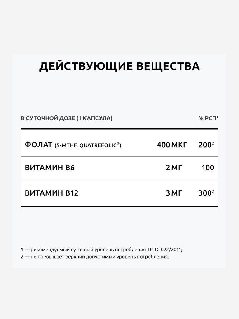 Метилфолат UltraBalance фолиевая кислота, витамин для мужчин и женщин, беременных и кормящих, 90 капсул