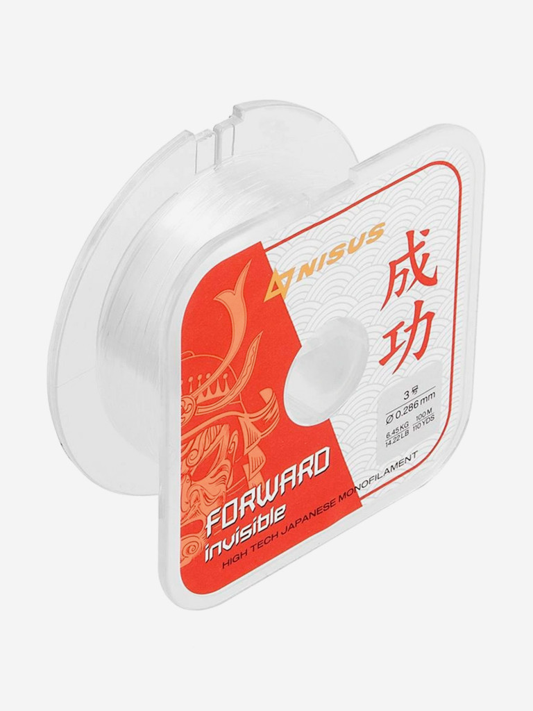 Леска для рыбалки Nisus FORWARD Invisible Nylon 0,286мм, 100м, 6,45кг, прозрачный