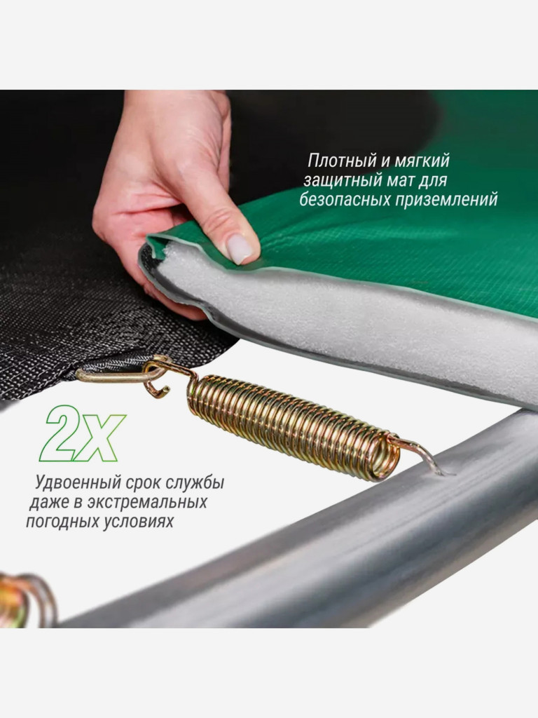Батут UNIX Line SUPREME BASIC 8 ft (Green)