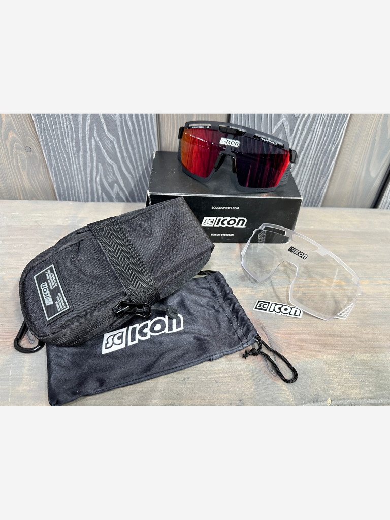Очки спортивные Scicon AeroWatt оправа Black Gloss линза SCNPP Multimirror Red