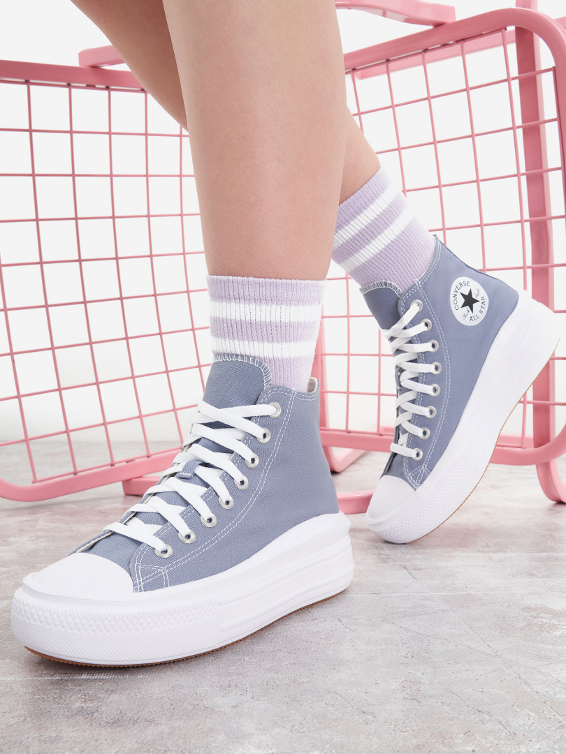 фото Кеды женские converse chuck taylor all star move, голубой