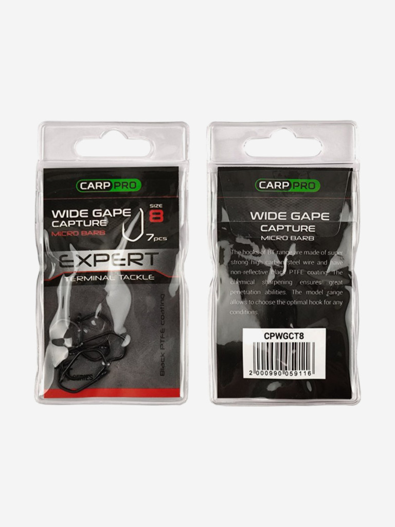 Крючок CARP PRO Pro Wide Gape Сapture №8 7шт