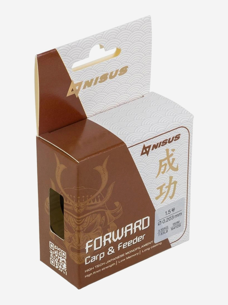 Леска для рыбалки Nisus FORWARD Carp&Feeder Nylon 0,203мм, 150м, 3,55кг, темно-коричневый