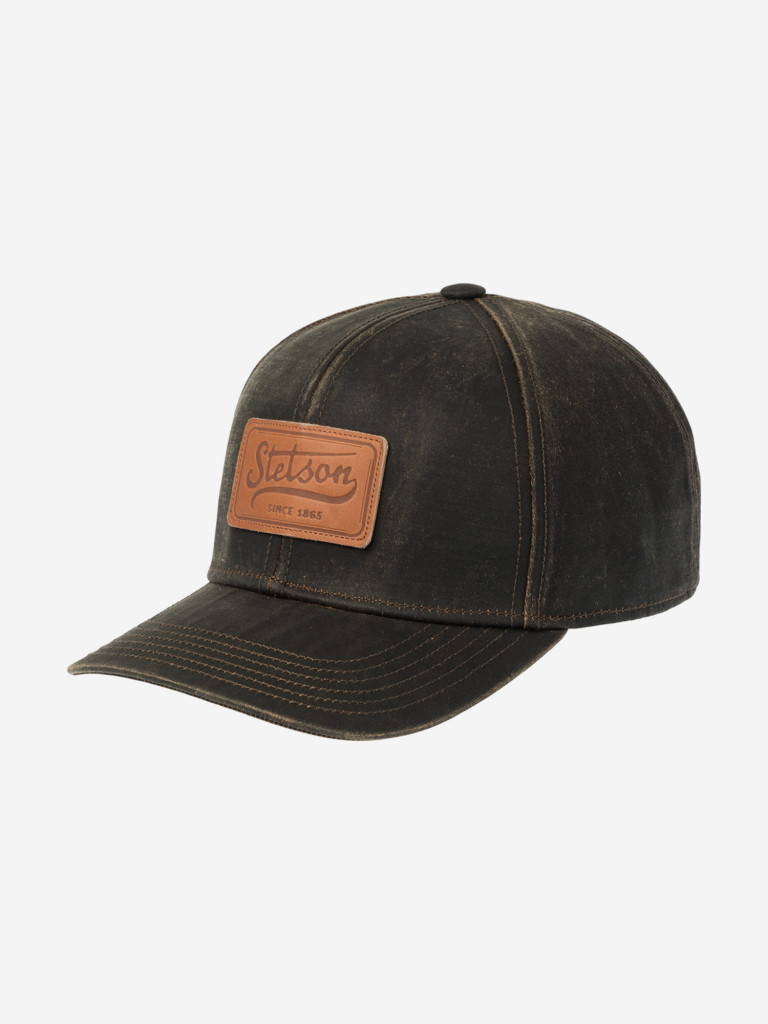 Бейсболка STETSON 7771111 BASEBALL CAP CO/PES LEATHER PATCH