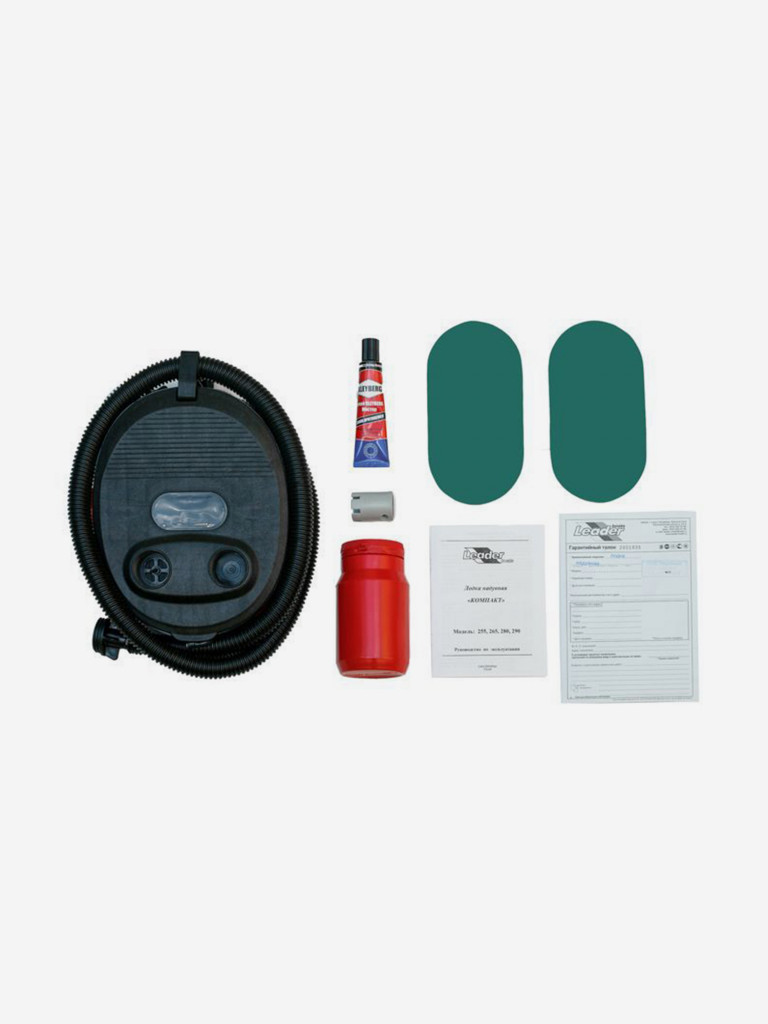 Лодка ПВХ "Компакт-240N"- ФС фанерная слань (серый цвет) упаковка-мешок оксфорд