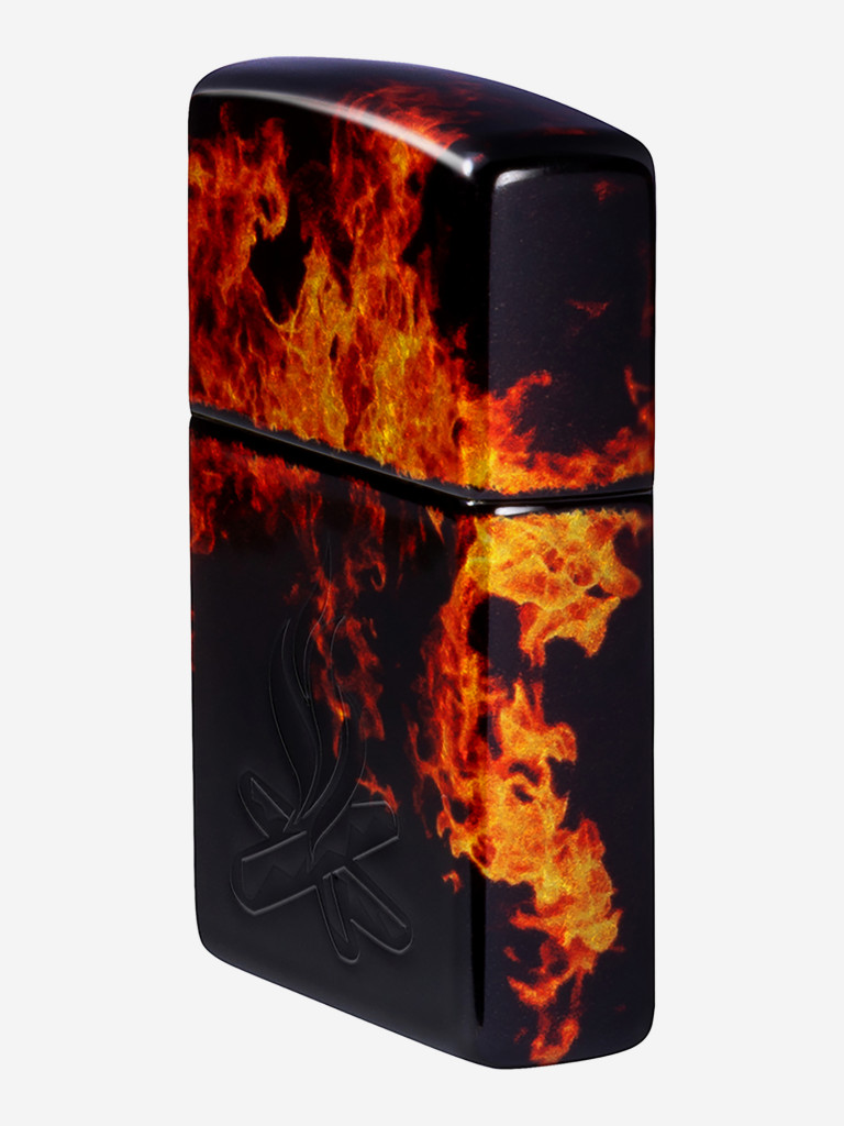 Зажигалка бензиновая ветроустойчивая Zippo Fusion Inferno Design 540 Tumbled Brass