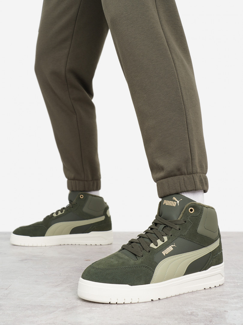 Кеды утепленные мужские Puma Shuffle Downtown Mid Wtr Зеленый 9999₽