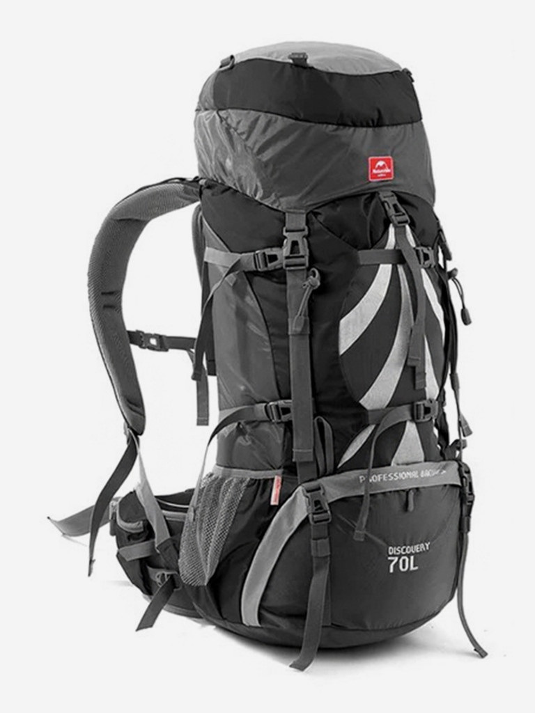 Туристический рюкзак Naturehike Discovery 70 L черный новая версия