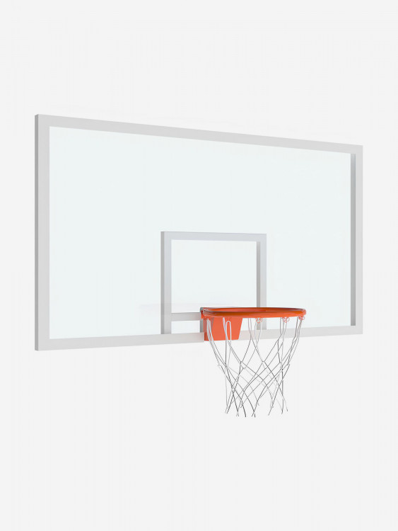 Щит баскетбольный игровой OLIMPCITI, бескаркасный, 1800х1050, поликарбонат, 15 мм, рама 40х40