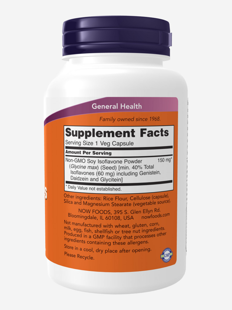NOW Изофлавоны сои 633мг 120 капс