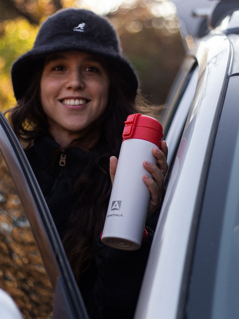 Термокружка вакуумная Арктика, 470мл, со съемным ситечком, арктика