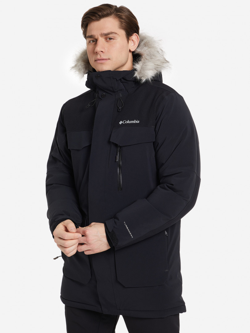 фото Куртка пуховая мужская columbia great bend 780 turbodown parka, черный