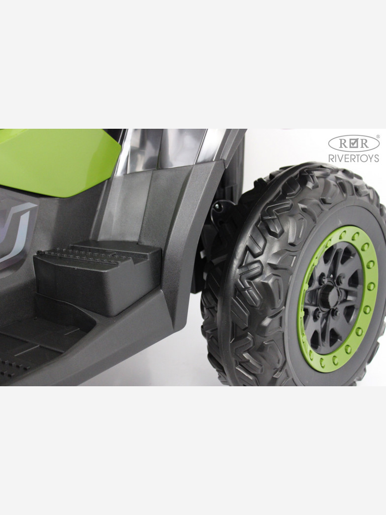 Детский электроквадроцикл RIVERTOYS T001TT 4WD зеленый