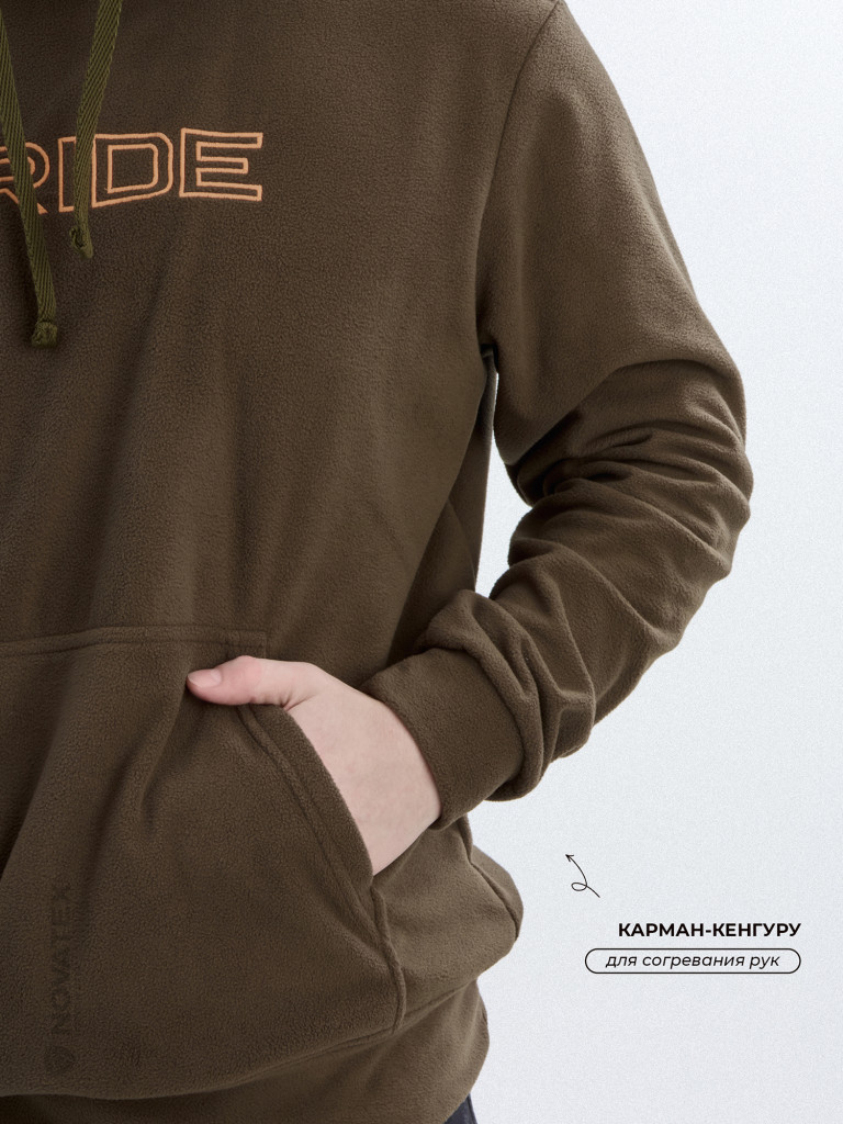 Толстовка флисовая для охоты и рыбалки PRIDE, хаки