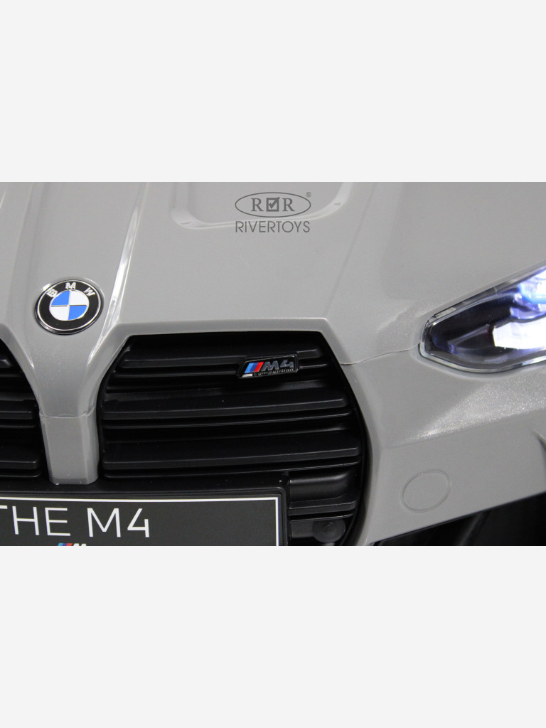 Детский электромобиль RIVERTOYS BMW M4 (A004AA) серый